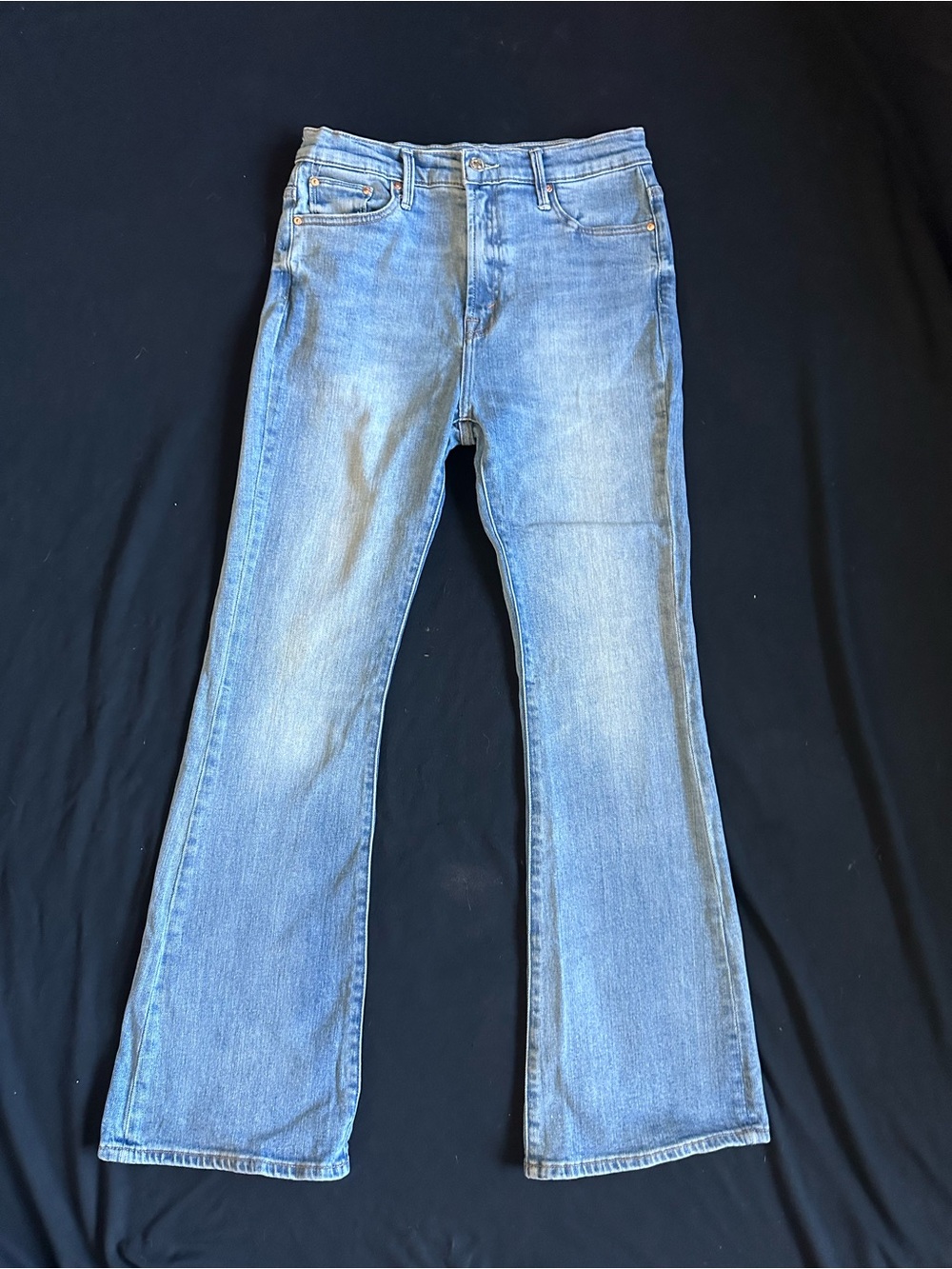 MOTHER Superior Light Blue Flare Jeans high rise 30
